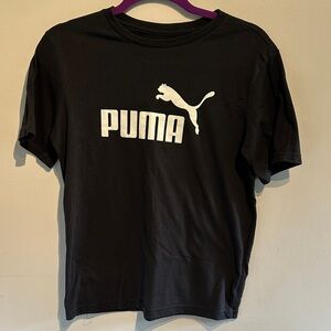 Puma Black Tee with White Logo